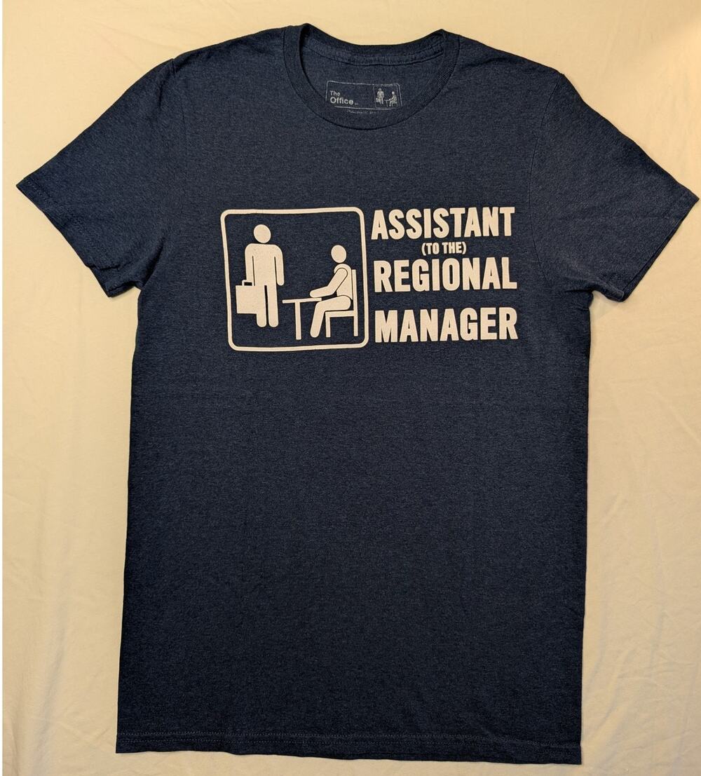 The Office Assistant to the Regional Manager Graphic T Shirt Sz S Blue Dwight